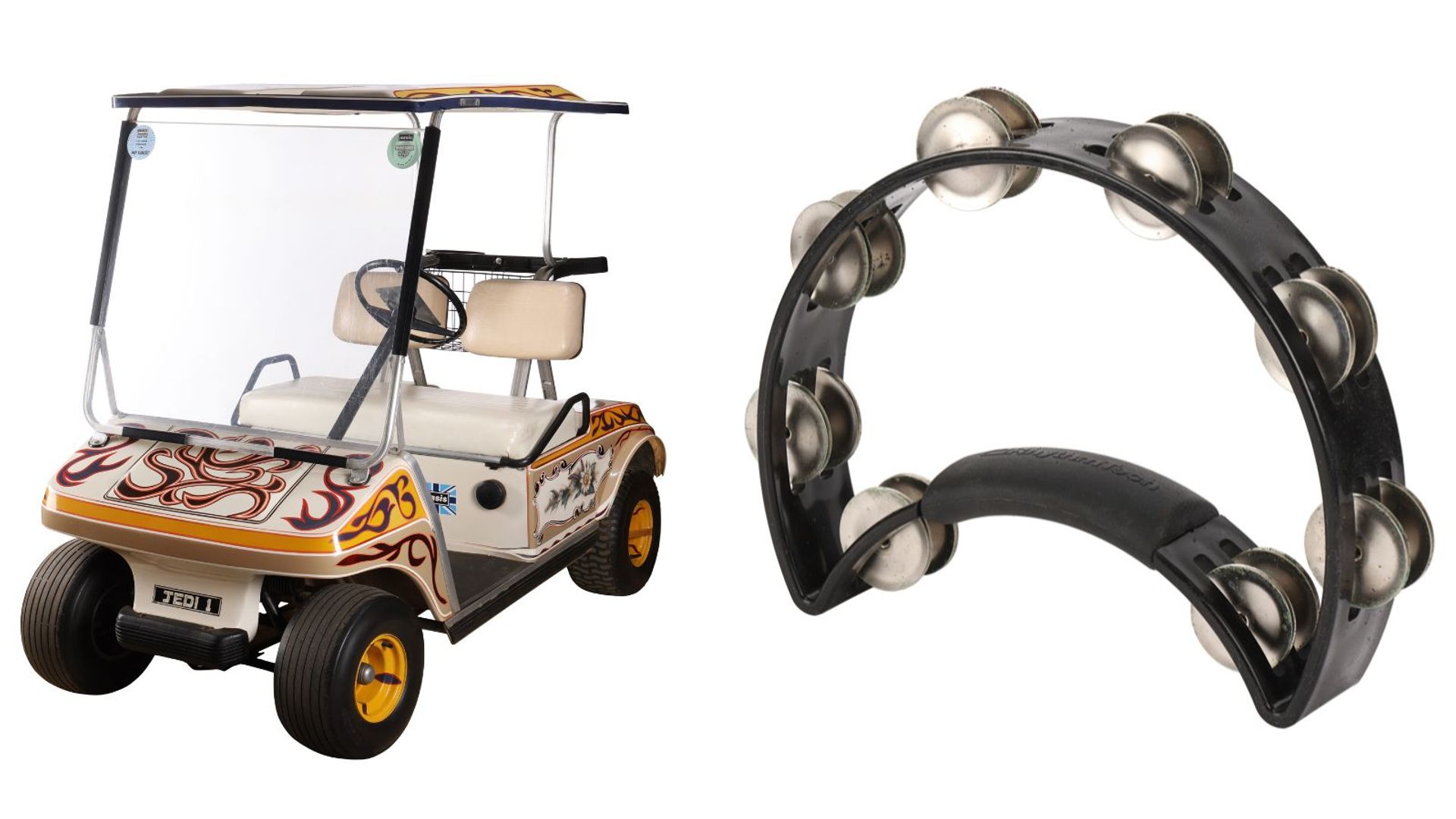 Noel Gallagher's golf buggy and Liam's tambourine to go up for auction