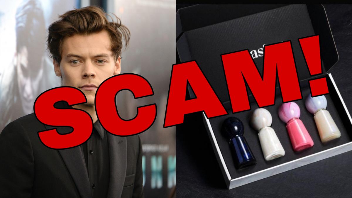 Fake brand  "Pleasing." targeting fans of Harry Styles on social media