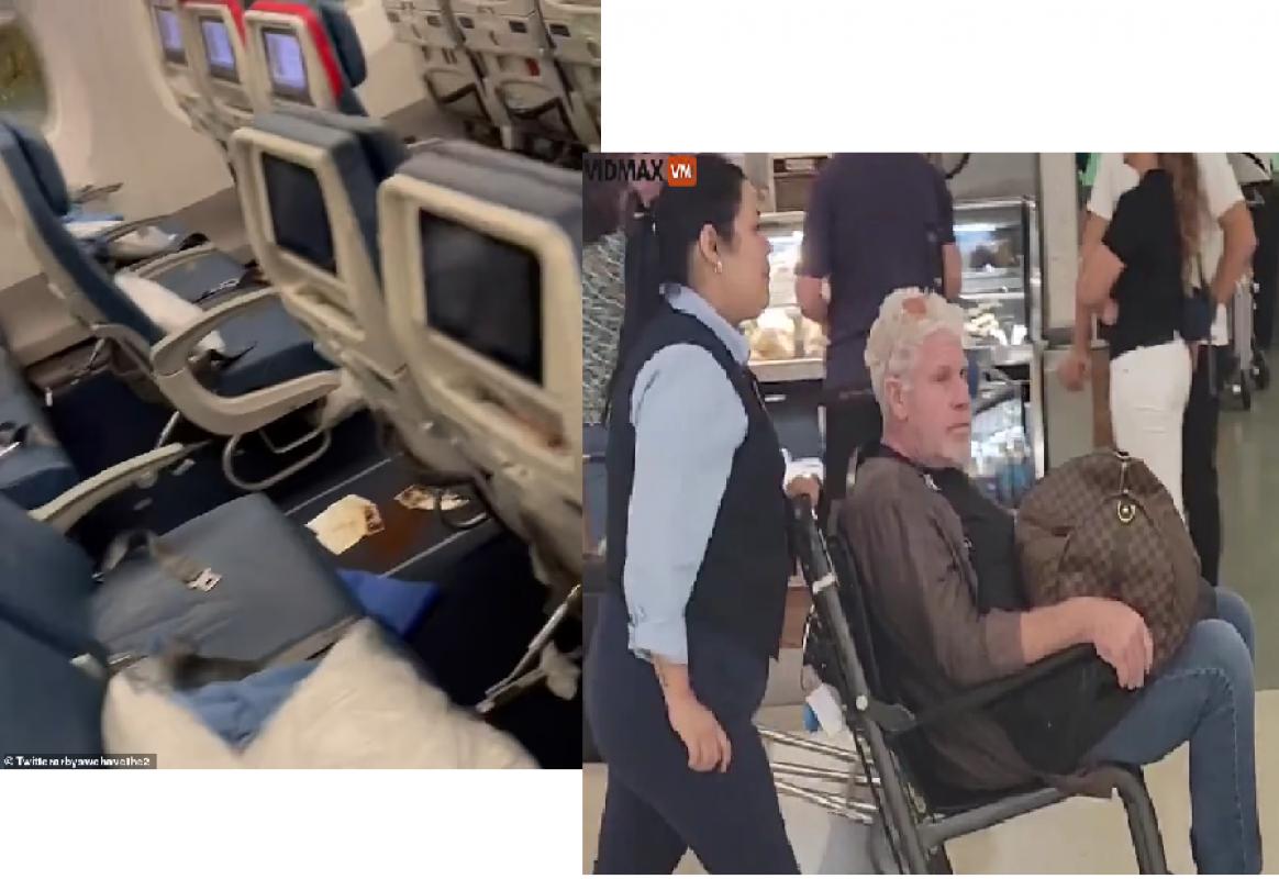 Ron Perlman Literally Loses His Sh!t - Is Wheeled Off Delta Flight