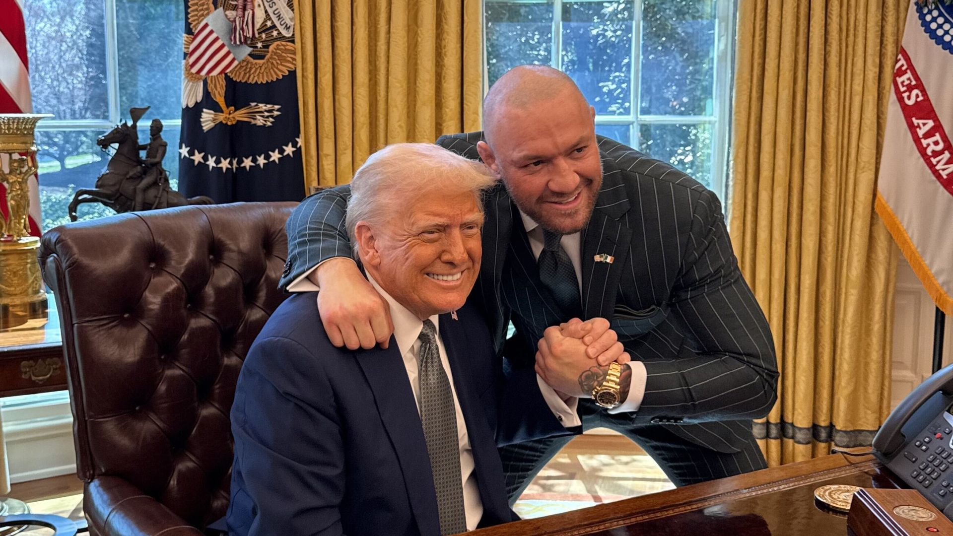 McGregor meets Trump after raging about immigration in Ireland