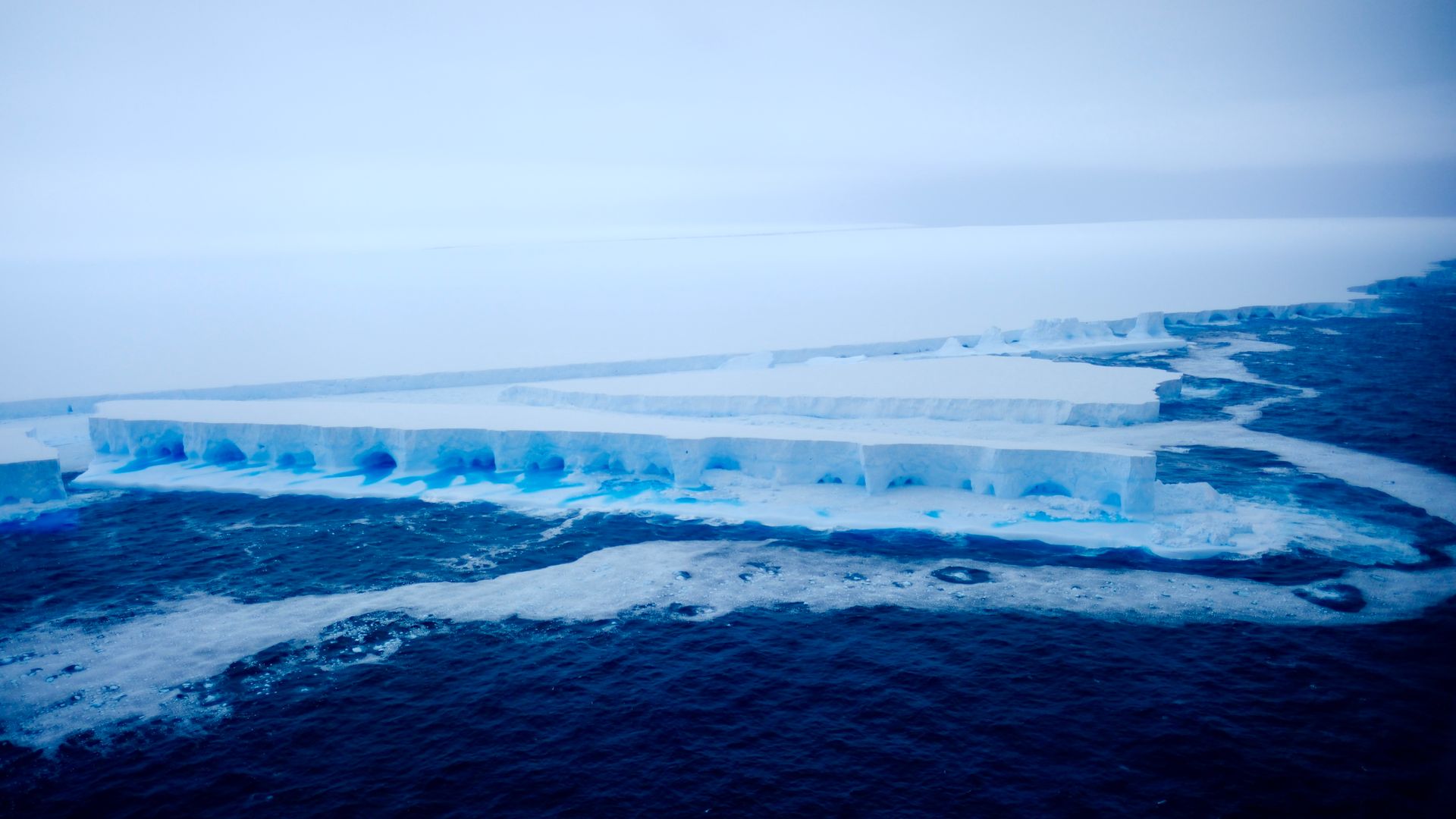 What we learnt flying over the world's largest iceberg - and why it's not long for this world