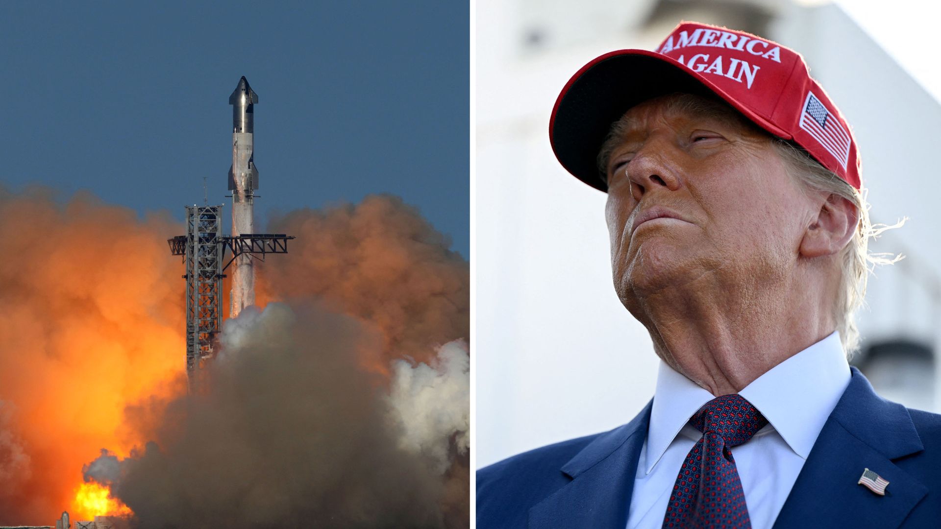 Trump watches SpaceX launch, but test flight does not go as planned